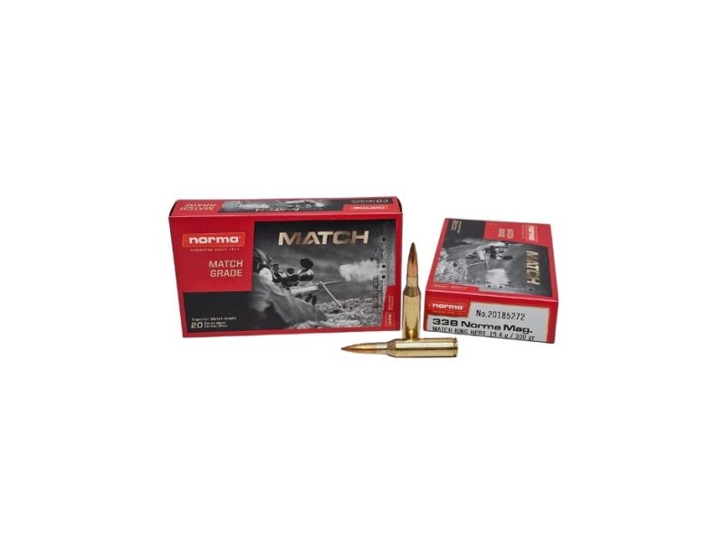 Norma .338 Norma Mag 300 Grain Sierra MatchKing HPBT