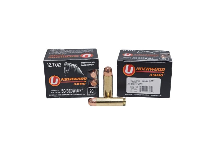 Underwood .50 Beowulf 350 Grain FMJ Round Shoulder