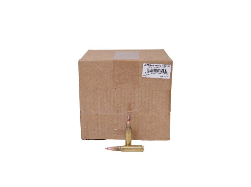 Veteran Ammo 7.62x51mm NATO 147 Grain FMJ Lake City Brass